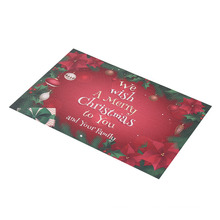 Christmas Theme Party Table Decotation PVC Placemat Anti-Skid Tablemat